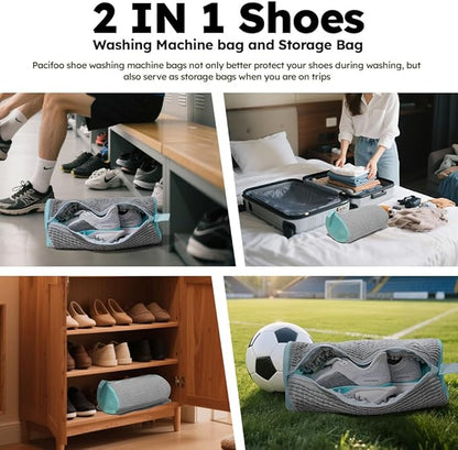 Shoe Washing Machine Bag: Shoe Bag for Washing Machine - Reusable Shoe Cleaning Bag for Sneaker Tennis Shoes Unstain Cleaner Kit
