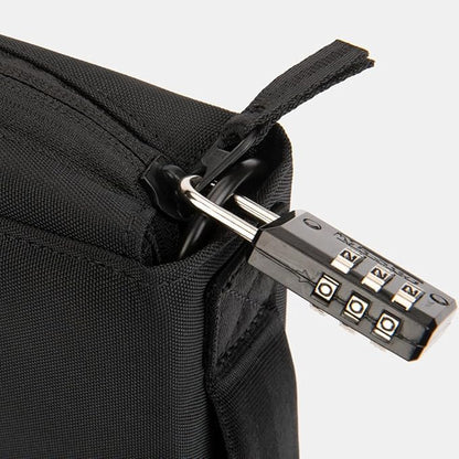 SLNT Essentials Tech Organizer with Faraday Tablet Sleeve & RFID-blocking Pocket - Signal-shielding Storage Case for Tablet & Accessories, Passport, Credit Cards - Lockable D-ring, Water-resistant