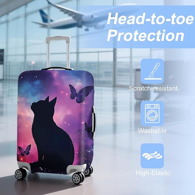 ANNA QUEEN Travel Luggage Cover Suitcase Protector Suitcase Cover Anti-Scratch,Stretchable Bag Cover Washable Durable Polyester