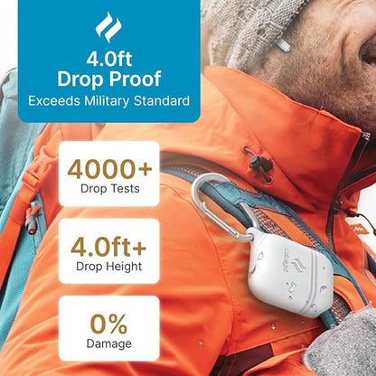 Catalyst Waterproof Case for AirPods 2nd Generation and AirPods 1st Generation - Wireless and USB-C Charging High Drop Protection AirPod Gen 2 and Gen 1 Case with Carabiner, One Piece Design