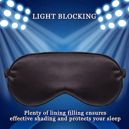 100% 6A Mulberry Silk Eye Sleep Mask for Side Sleepers-FSA Eligible Blackout Eye Mask for Sleep, Reduces Migraines & Puffy Eyes, Travel Office Airplane Use, Ideal Gift for Women & Men
