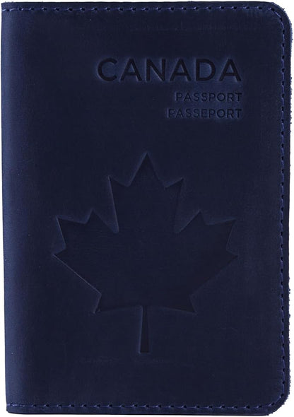 INCARNE Leather Passport Holder for Travel - Passport Case - Passport Wallet for Men - Passport Cover for Women Sleeve Protector - Travel Essentials Vacation Luggage Travel Gifts - Vintage Blue