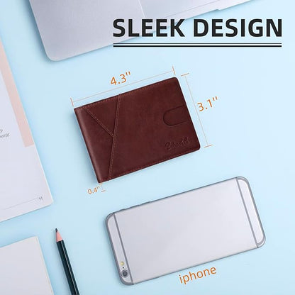 Zitahli Wallet for Men Slim 11 Credit Card Holder RFID Blocking Small Men's Wallet Bifold Minimalist Front Pocket With Mens Gifts Box