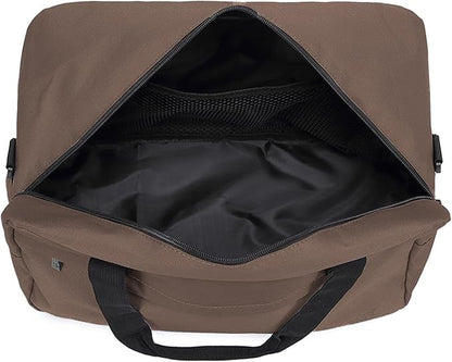 Kono Travel Duffel 20L Under Seat Carry-On Sports Tote Gym Weekender Overnight Bag - Brown, 15.75"x9.84"x7.87"