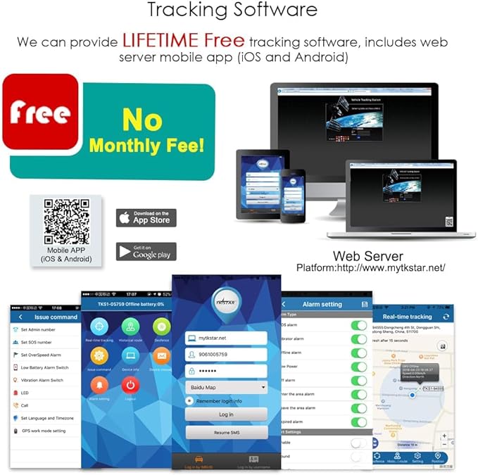 TKSTAR 4G GPS Tracker for Vehicles Hidden Magnetic Car GPS Tracker Locator Real-time Vehicle Tracking Devices with Electric Fence and Anti-Theft Alarm for Car/Motorcycle/Trucks/Fleet/Boat (4G TK905)