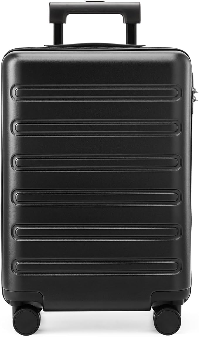 NINETYGO Large Checked Luggage 28 Inch, Checking In Luggage with Smooth Spinner Wheels, Expandable, Hard Shell PC+ABS Suitcase, Lightweight Travel Luggage, TSA Approved (Black, Andes)