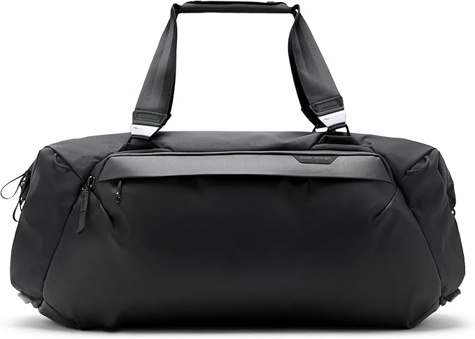 Peak Design Travel Duffel, Extra-Wide Single Zip Access, Weatherproof Shell, 4 External Pockets, Fits Packing Cubes & Camera Cubes, Ideal for Weekend Trips, Versatile Duffel Bag for Travel