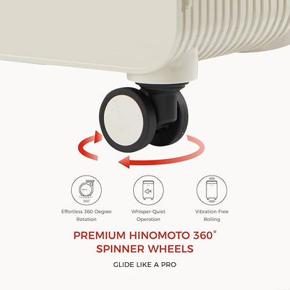 TUPLUS Suitcase ABS Hard Shell Luggage with 4 Spinner Wheels Hold Check in Travel Case, Balance Series