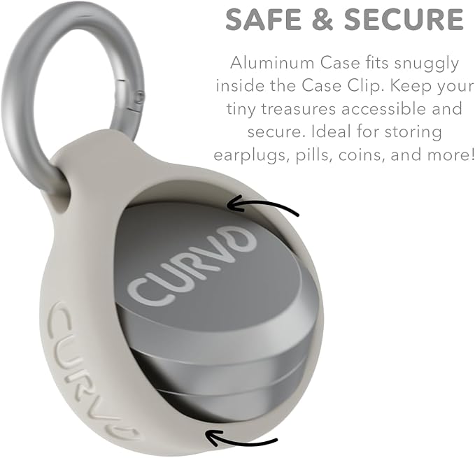 CURVD Premium Carrying Case Bulk Pack (20 Pairs) Keychain Container, Medicine Pill Organizer Travel Pill Box, Small Waterproof Holder for Pills Earplugs Jewelry, Compatible with Loop, Vibes & Eargasm