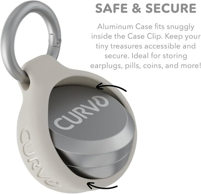 CURVD Premium Carrying Case Bulk Pack (20 Pairs) Keychain Container, Medicine Pill Organizer Travel Pill Box, Small Waterproof Holder for Pills Earplugs Jewelry, Compatible with Loop, Vibes & Eargasm