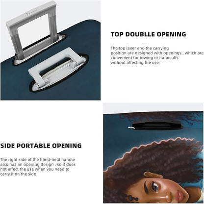 Luggage covers for suitcase cover Washable Protector Anti-scratch Large African American Black Girl style76