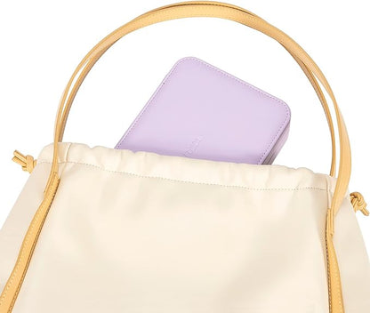 LANDICI Small Jewelry Box for Women Girls, PU Leather Travel Jewelry Case, Portable Jewelry Organizer Storage Holder Display for Ring Earrings Necklace Bracelet Bangle Men Kids Gift, Lavender