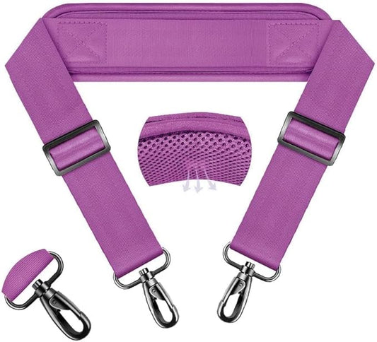 ZINZ 74" Shoulder Strap with Fixed Pad and Dual Balanced Buckles，Purple