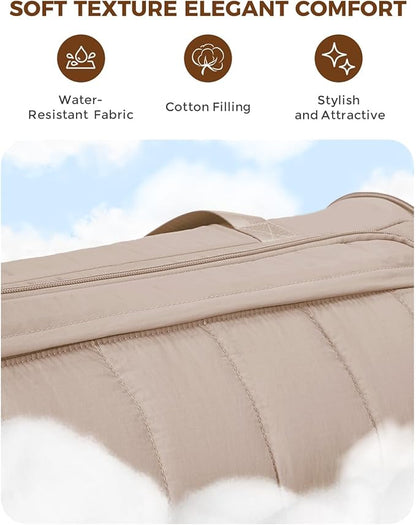 WANDF Convertible Garment Bags for Travel with Wet Pocket Carry on Garment Duffle Bag 2 in 1 Puffy Hanging Clothes Travel Bags with Shoe Compartment for Airplanes Business Weekend Gym Wedding (Khaki)