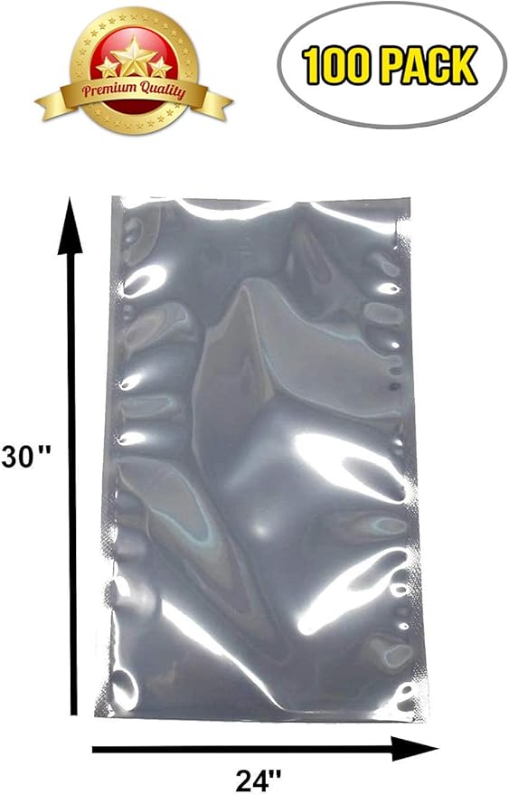 APQ Pack of 100 Static Shielding Bags 24 x 30. Grey Electrostatic Bags 24x30. Open Ended Heat Sealable Bags. Transparent Material. Great for Electronical Sensitive Components.