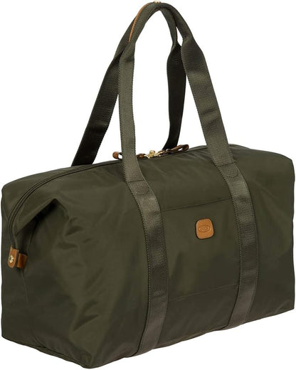 Bric's X-Bag/X-Travel 2.0 Folding Duffel Bag - 18" Carry On and Overnight Travel Bag - Olive