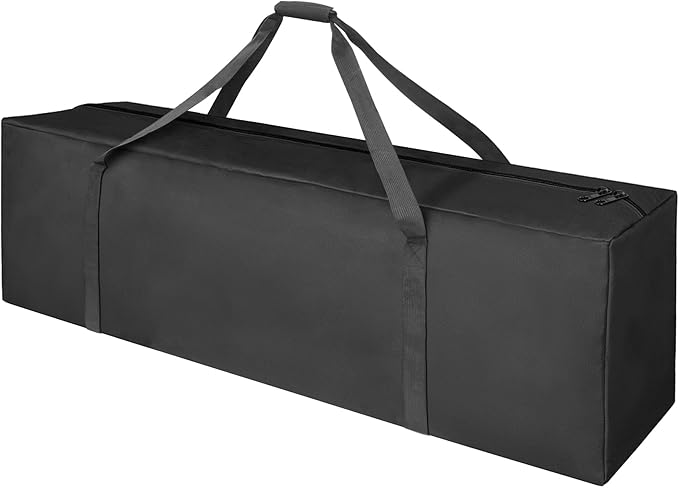 52" Sports Duffle Bag - 163L Extra Large Travel Duffel Luggage Bag with Upgrade 2-way Lockable Zippers, Durable & Water Resistant (52" Black)