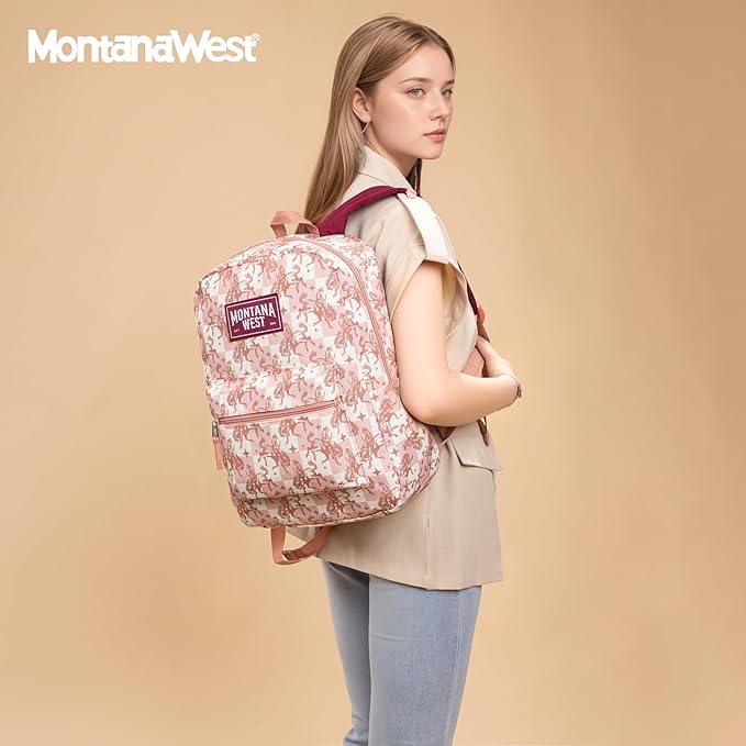 Montana West Backpack for Women Men 2 PCS Lightweight College Bookbags Casual Daypack Backpacks for Commute & Travel