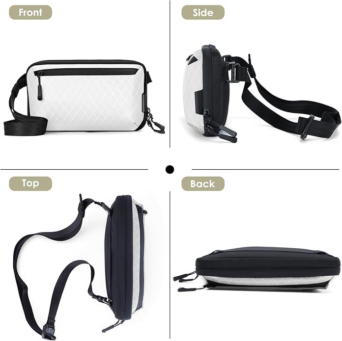 Electronics Organizer Tech Travel Pouch – Waterproof Nylon Diamond Quilted & 900D Travel Case Cable Bag for Cords Chargers