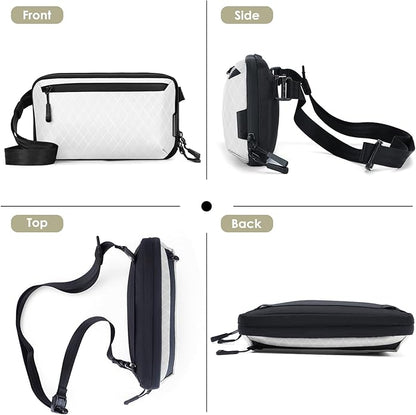 Electronics Organizer Tech Travel Pouch – Waterproof Nylon Diamond Quilted & 900D Travel Case Cable Bag for Cords Chargers