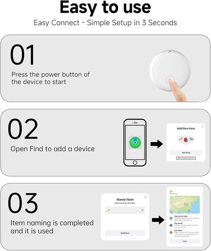 JTD Air Tracker Tags 5 Pack for Find My, 2025 Upgraded with IP68 Waterproof Item Finder with Left-Behind Alert, 5 Colors for Keys, Luggage, Backpack, Wallet. iOS Only.