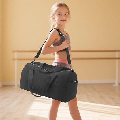 BLUBOON Duffle Bag Girls Kids Cute Gym Bag with Shoes Compartment & Wet Separation Waterproof Sports Overnight Travel Bag
