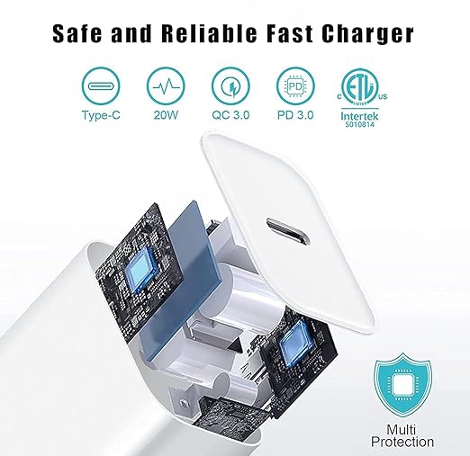 USB C Charger for iPhone 16/15 Charger Fast Charging，20W USB C Wall Charger Block Travel Plug with 60W Type C to C Charger Cable Fast Charging for iPhone 16/16 Pro Max/iPhone 15/iPad Pro/Air/Mini