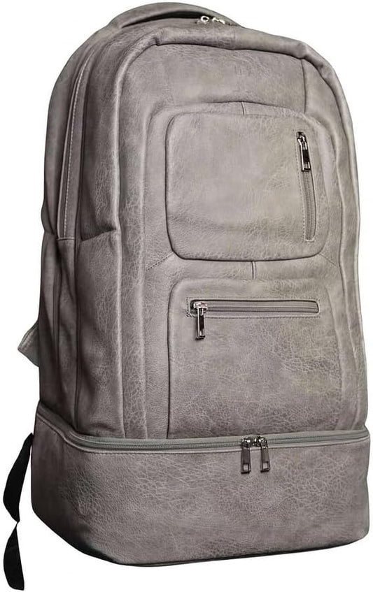 Sole Premise Leather Sneaker Bag for Travel Shoe Carry-On Luggage Travel Multi-functional Sneaker Backpack for Men & Women (Grey)