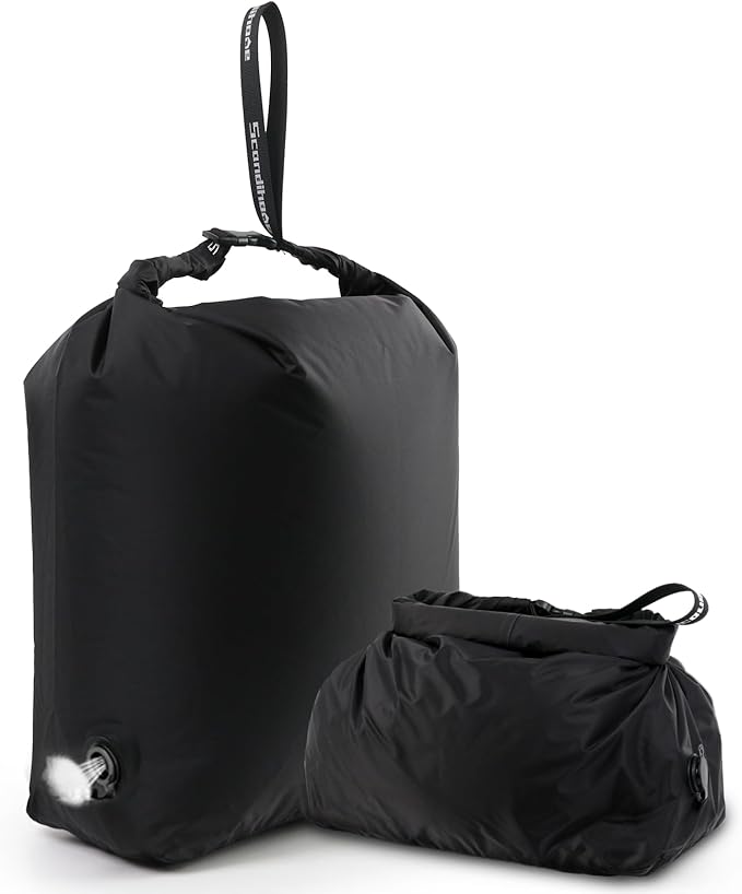 Travel Laundry Bag, Vacuum Compression Dirty Clothes Travel Bag Waterproof Wet Dry Bags Large Capacity Space Saver Bags Reusable Camp Clothes Organizer for Sports Dorm Laundromat (1 Pcs) (Black, M)