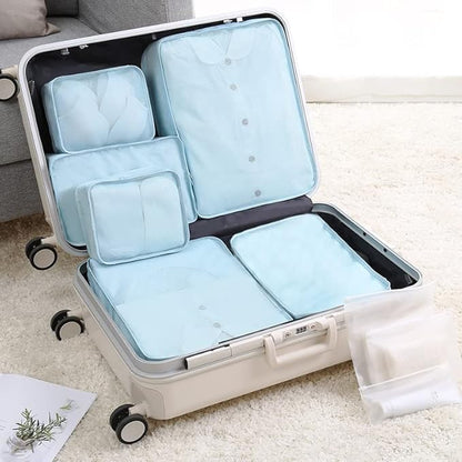 Packing cubes for Travel CALACH Luggage Organizer Bags 6 Set Packing Cubes for Suitcases Travel Essentials for Carry on Mesh Suitcase Organizer with Shoe Bag (blue)