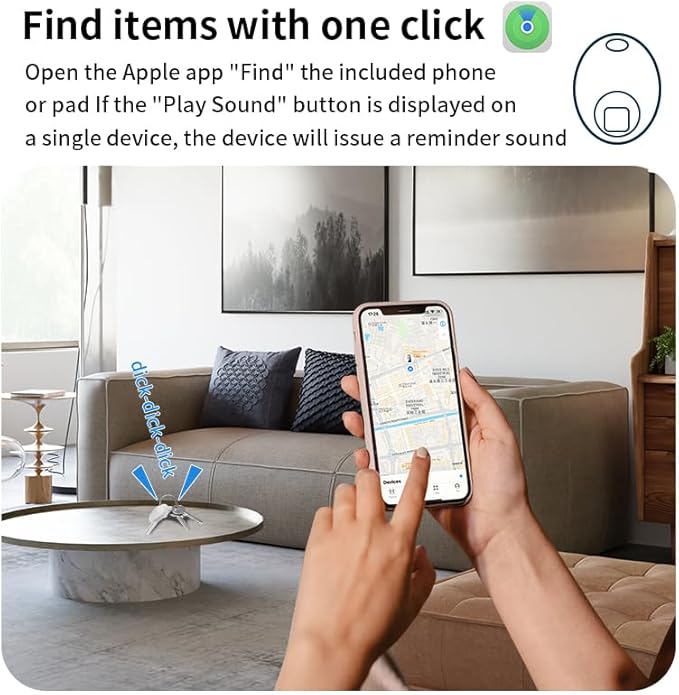 Bluetooth Air Tracker Tags Works with Apple Find My APP (iOS 14.5 Above Only), Smart Tag Item Finders for Key, Luggage, Backpack and More, IP67 Waterproof Tracking Tags (White, 2 Pack)