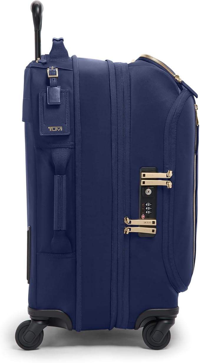 TUMI - Voyageur Leger 4 Wheel Carry-On Luggage - Lightweight and Spacious, Sleek Silhouette, Durable Women's Suitcase - 21.8" International Expandable Carry-On, Indigo