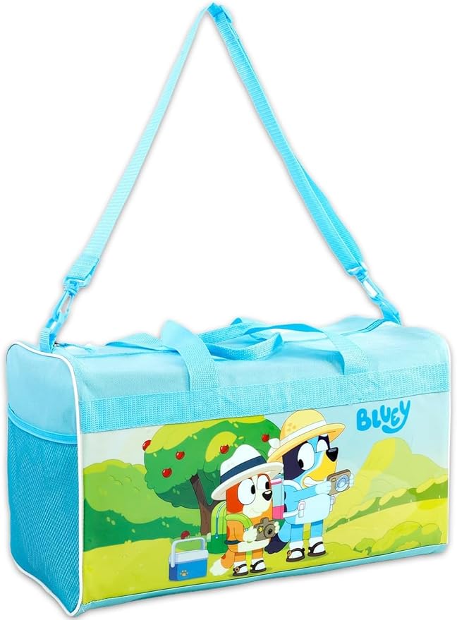 Personalized Travel Duffel Bag Created Using Character Duffel Bag - 18" (Created Using Bluey Duffel Bag)