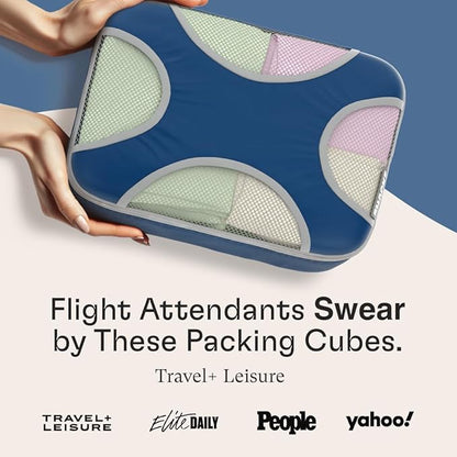 Shacke 6 Set Packing Cubes for Travel - Compression Packing Bags/Travel Organizer - Luggage Organizer Bags for Traveling - Travel Essentials for Women - Cruise Must Haves Packing List