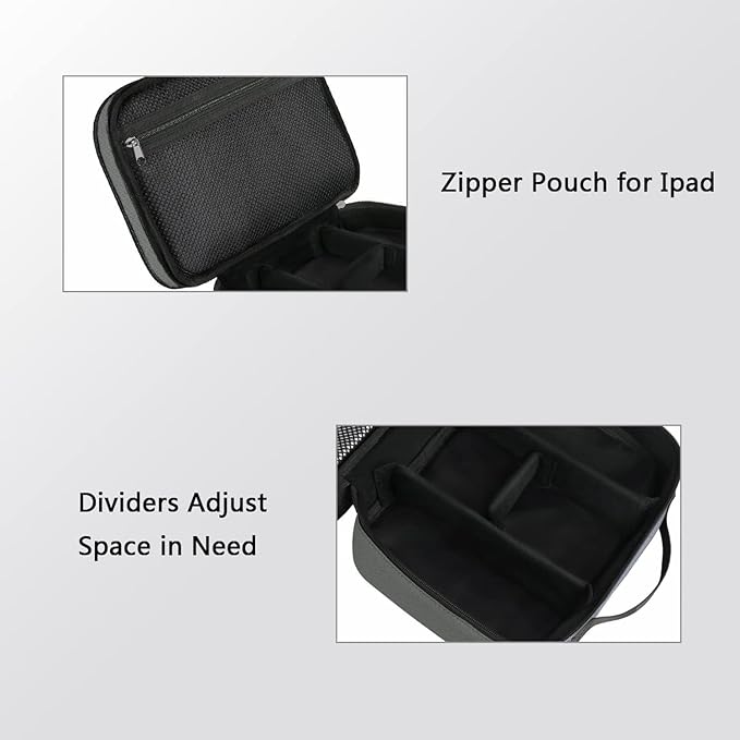 MATEIN Electronics Organizer Travel Case, Large Cable Storage Bag, Water Resistant Carrying Case with Handle, Tech Organizer for Tablet (Up to 12.9inch), USB Charger, Clipper, Grey