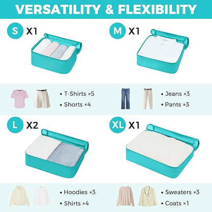 BAGAIL 9 Set Packing Cubes Luggage Packing Organizers for Travel Accessories