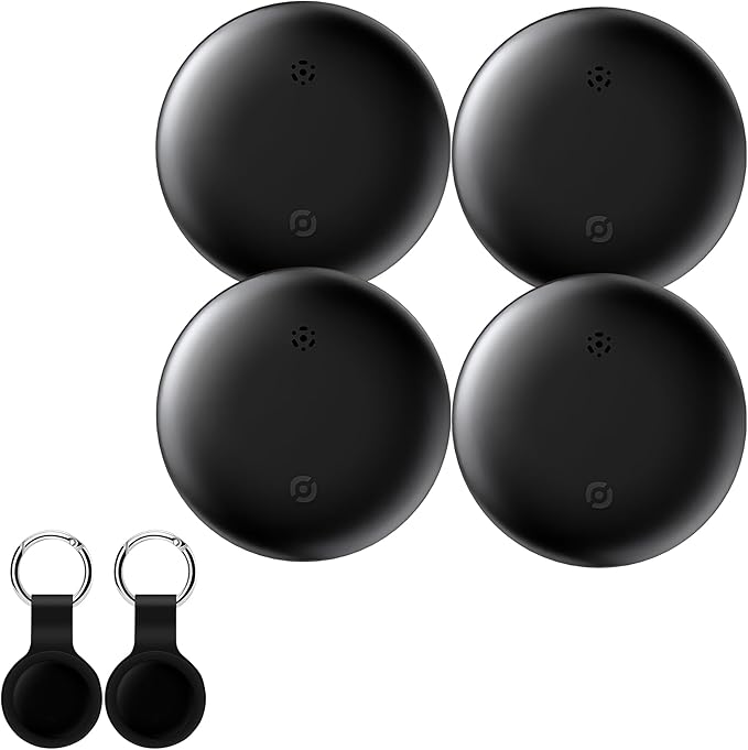 Tracker Tag for Android NOT for iOS or Huawei, Tags-4 Pack, Bluetooth Tracker Item Finder for Key, Smart Tracking Tag for Google Find Hub App Finder for Backpack Purse Keys Luggage