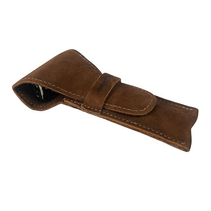 Hide & Drink, Leather Safety Razor Case, Shaving Accessories, Personal Care Essentials, Handmade (Swayze Suede)
