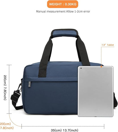 Kono Small Travel Duffel 14L Under Seat Carry-On Sports Tote Gym Bag - 13.78"x7.87"x7.87" Navy