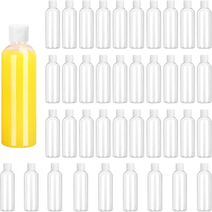 40 Pack 5 oz Plastic Bottles with Caps, Clear Empty Bottles, Cosmetic Containers for Lotion and Shampoo, Travel-Friendly Bottles, BPA-Free for Liquids and Personal Care