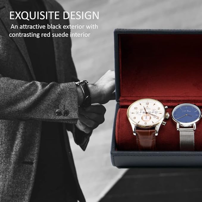 Travel size round Watch, Cufflinks and Jewelry Box and Organizer (Fabulous)