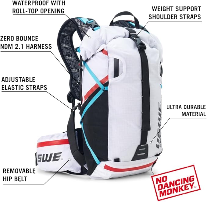 USWE Hajker, Hiking Backpack, Adventure Daypack with Waterproof Rolltop, for Men and Women