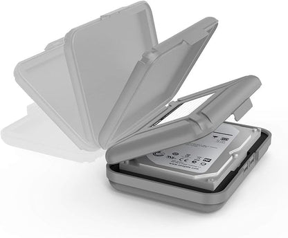 ORICO External Hard Drive Case for 3.5 Inch HDD/SSD 5 Packs Portable Hard Drive Carrying Protective Storage Box Anti-Static and Shockproof -PHX5S
