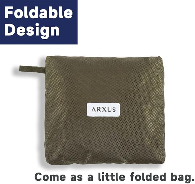 Arxus Foldable Tote Bag for Travel Expandable Lightweight Carry On Luggage 22L Packable Duffle Bag for Traveling