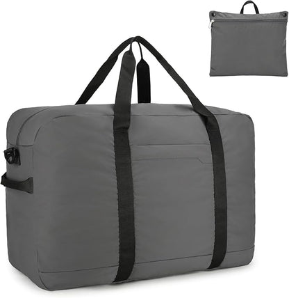80L Foldable Travel Duffle Bag - Lightweight Duffel Bag for Women & Men, Large Packable Travel Bag for Weekend Trips, Camping & RV Travel (Grey)