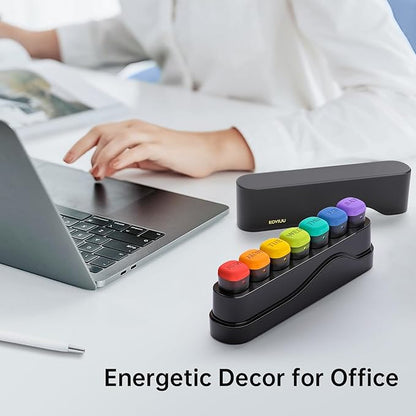 Weekly Pill Organizer 1 Time a Day, Detachable Pill Box 7 Day, Travel Pill Case, Once Daily Medication Dispenser, Week Pill Holder Container for Vitamin, Medicine, Supplement, Pillbox, Black