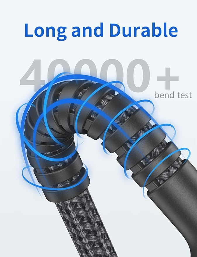 USB C to USB C Cable 10FT, 2Pack USB C Charger Cable, Long Type C Fast Charging Cable Nylon Braided USBC Charger Cord Compatible with iPhone 17/16/15/Pro/Plus/Pro Max/Samsung Galaxy S23/LG and More