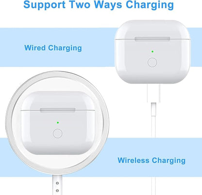 Charging Case Replacement Compatible with AirPods 3rd Generation, Wireless AirPods 3 Charger Case with Pairing Sync Button Without Earbuds, (USB-C Port)