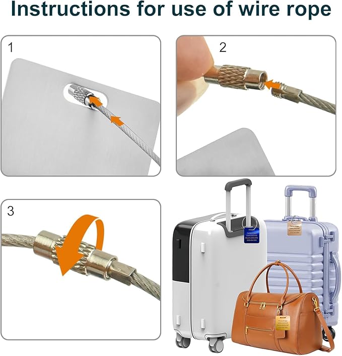 5 Pack Custom Engraved Luggage Tags, 2 x 2 inches Waterproof Personalized Luggage Tags, Aluminum Personalized Bag Tags for Suitcases/Backpack/Luggage Accessories [Black]