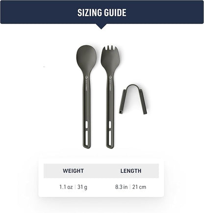 Sea to Summit Frontier Ultralight Cutlery Set, Long Handle Spoon and Spork